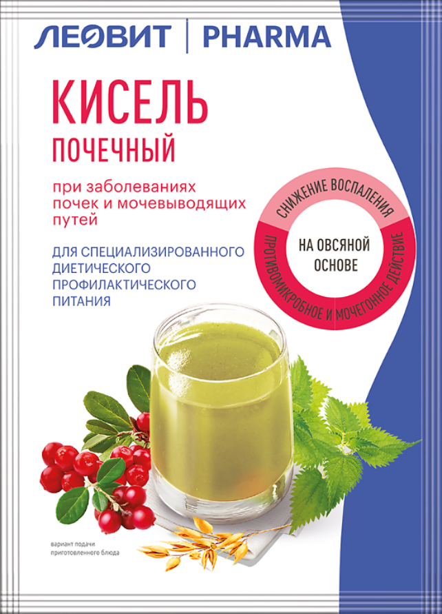 фото упаковки Леовит Pharma Кисель почечный, кисель, 20 г, 1 шт. фото упаковки Леовит Pharma Кисель почечный