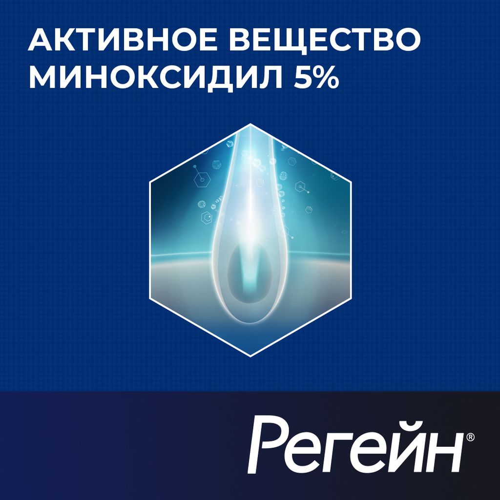 Регейн, 5%, пена для наружного применения, 60 мл, 1 шт.