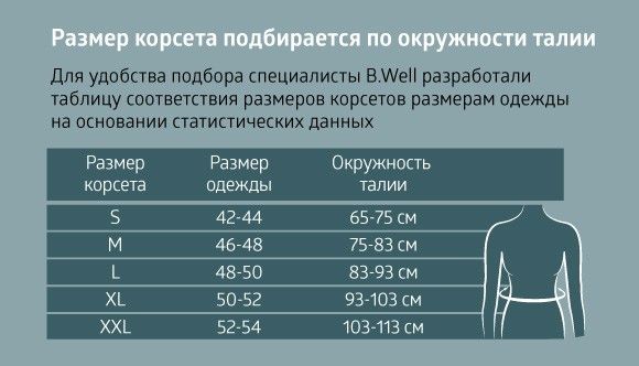 B.Well Корсет ортопедический на поясничный отдел W-141, XL, корсет, с ребрами жесткости и с фиксирующими ремнями, 1 шт.