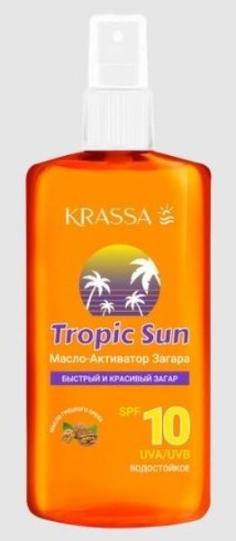 фото упаковки Krassa Tropic Sun Масло активатор загара