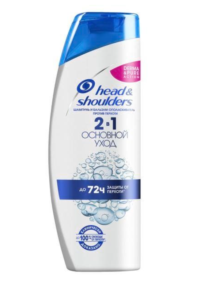 фото упаковки Head and Shoulders Шампунь 2в1 против перхоти Основной уход