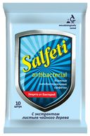 Salfeti салфетки влажные антибактериальные, салфетки гигиенические, с экстрактом чайного дерева, 10 шт.