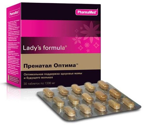Lady’s formula Пренатал оптима, 1300 мг, таблетки, 30 шт.