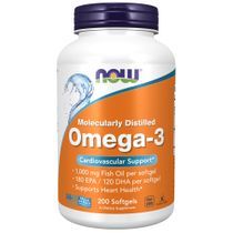 NOW Omega-3 Омега-3 1000 мг, 1000 мг, капсулы, 200 шт.