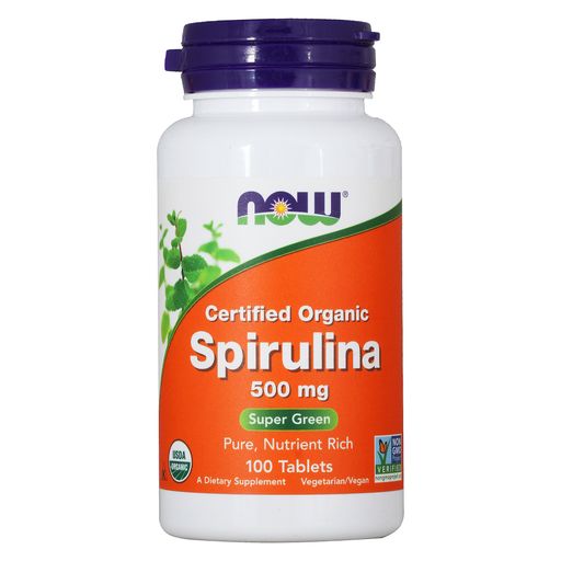 Now Spirulina Спирулина, 500 мг, таблетки, 100 шт.