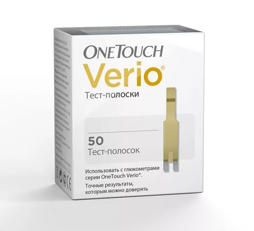 One Touch Verio Тест-полоски, тест-полоска, 50 шт.