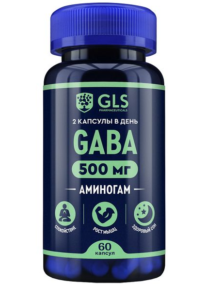 GLS Gaba Аминогам, 400 мг, капсулы, 60 шт.